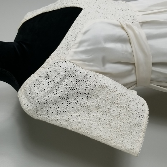 Banana Republic Ivory Silk Dress Size 6 - Picture 6 of 16